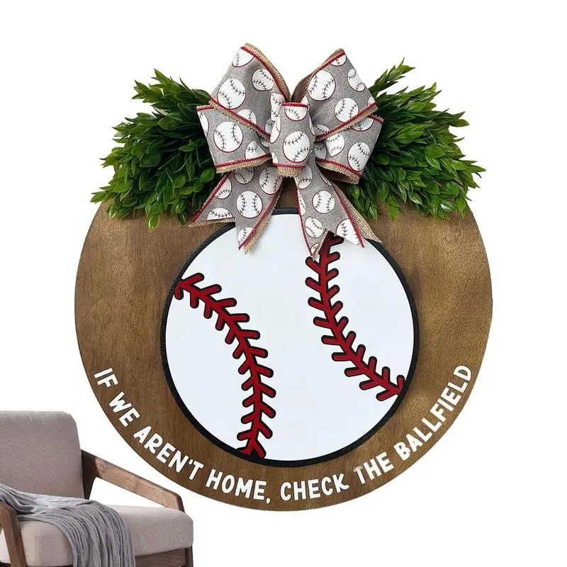 

Round Baseball Signs Wooden Home Decor Gifts Round Welcome Wreaths For Front Door Farmhouse Home Porch All Seasons Outside