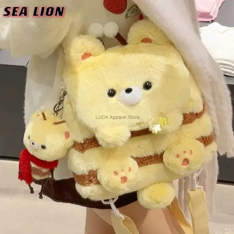 Рюкзак в виде панды охватывающий бамбук пчела медведь флип-сумка милый рюкзак