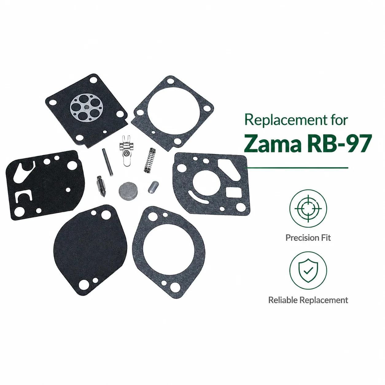 Фото Ремкомплект карбюратора для Stihl FS87 FS91 FS100 FS110 HL90 HL95 SP90 FC90 FC95 FC100 HT101 KM90 KM100 KM130 Zama RB-97 Tune Up №2