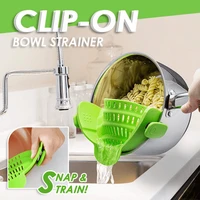 household silicone colander universal clip pot strainer kitchen gadgets silicone drainer drain the side of the pot to block