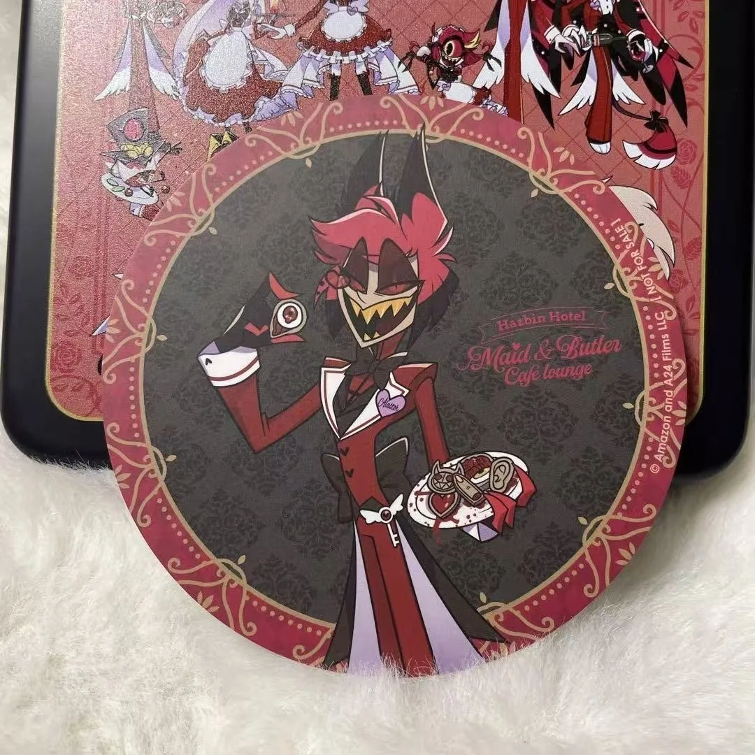 Фото Значок Hazbin Hotel A Coffee Badge Bar Anime Alasto Lucifer Cafe, жестяной, в стиле Y2K, модный, аниме, мультяшный, милый, персонализированный подарок №1