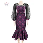 Муслиновые платья с длинным рукавом для женщин, для вечеринок, свадьбы, повседневные, для свиданий, Дашики, африканские женские платья, WY4761