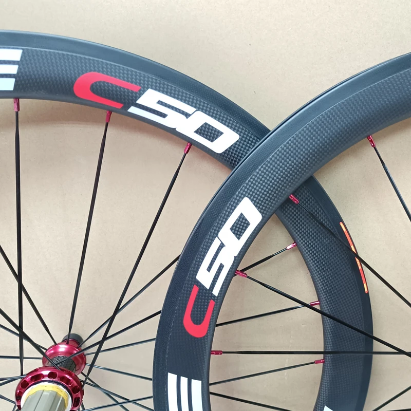 Карбоновые колеса 50 мм глубины ширина 25 клинчерная/трубчатая карбоновая