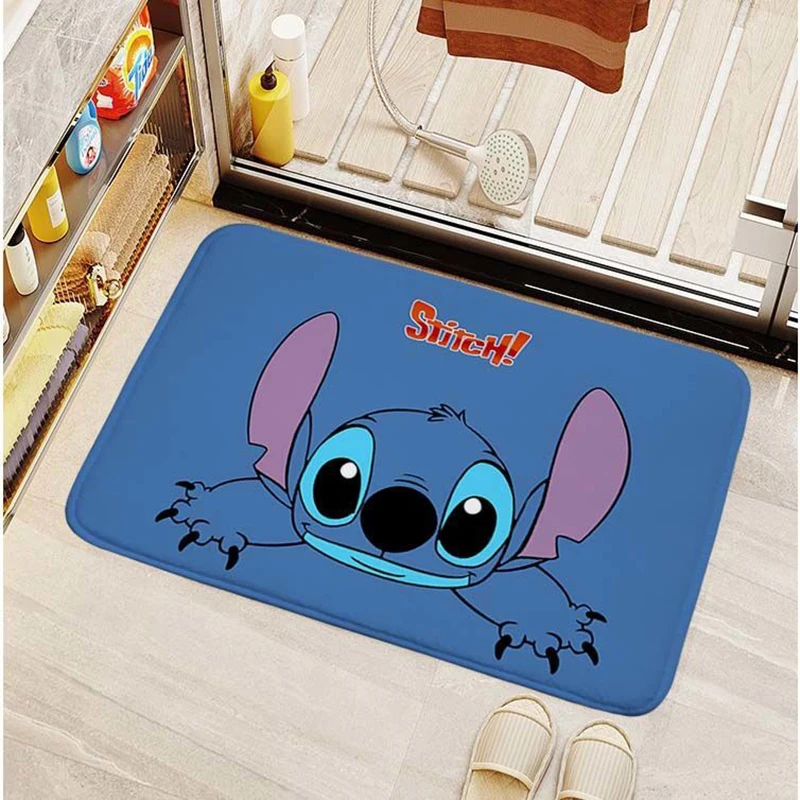 

Cartoon Stitch Entrance Doormat living room rugs Bedroom Girl Decoration Carpet Kids Room Balcony Dirty Bathroom Anti Slip Rug