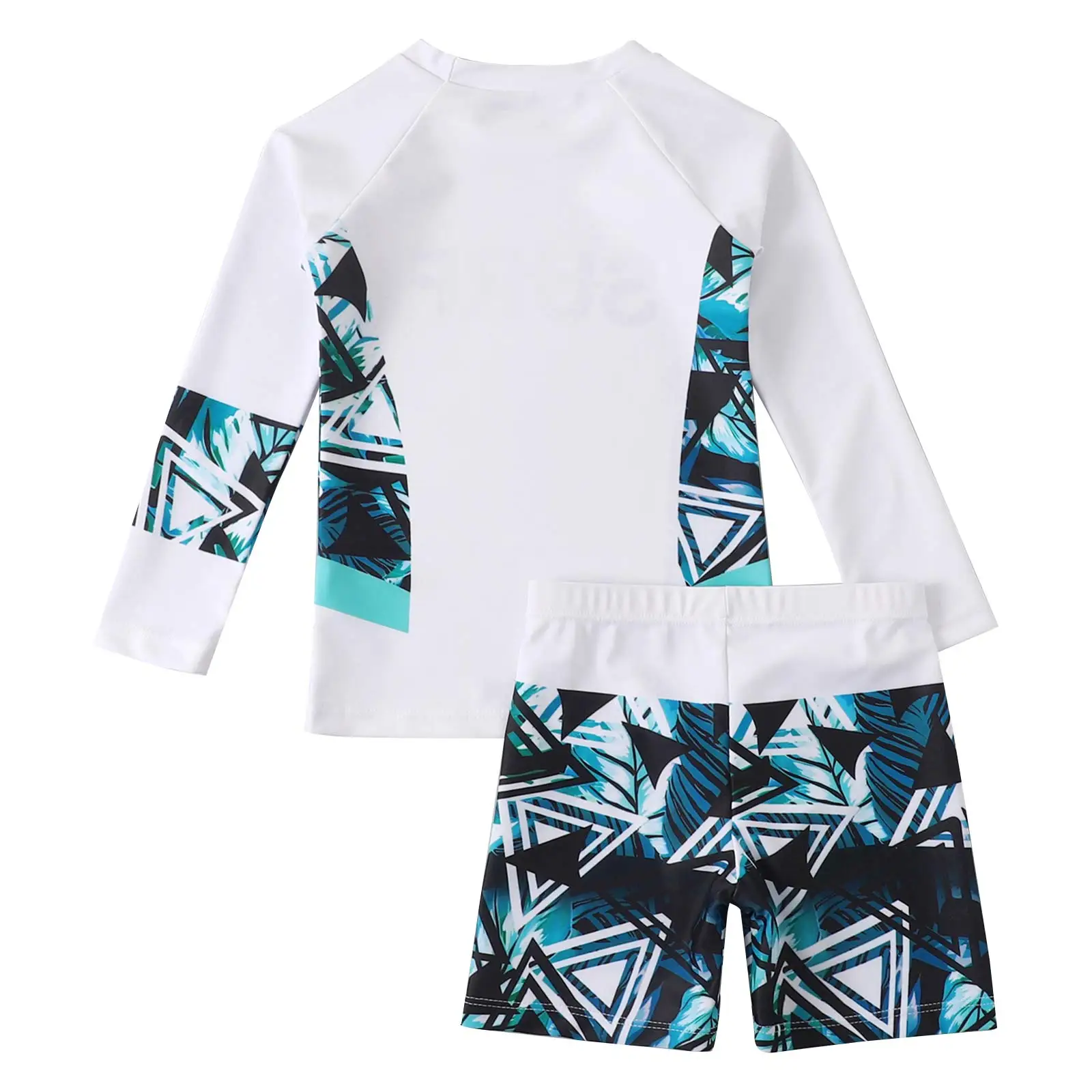 2022 Kids Boys Rash Guard Swimsuit Sun Protection Long Sleeve Stretchy Top Shorts Sets Rashguard Swimming Surfing Suit Beachwear