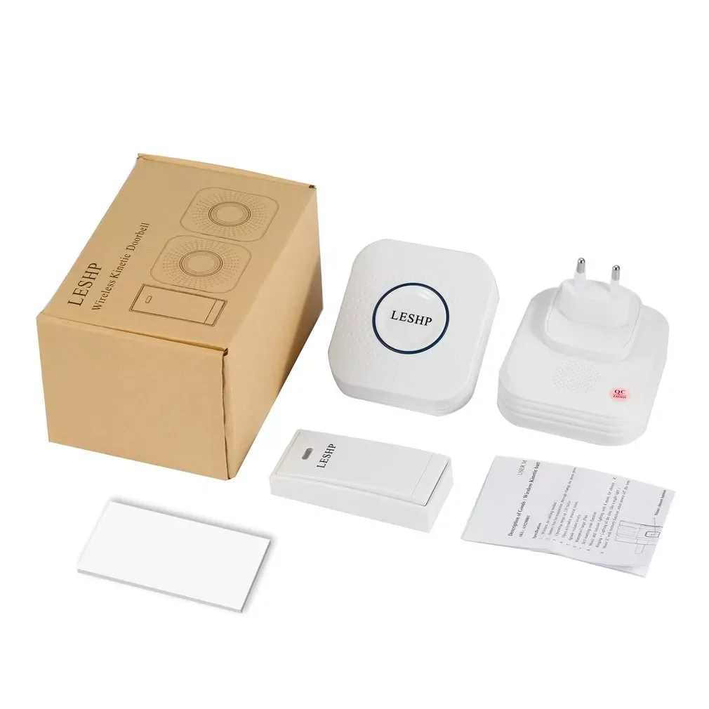 

Easy to Install Music Wireless Doorbell 150M Long-distance Remote Control Night Light 58 pieces Chord Music With 2 Plug
