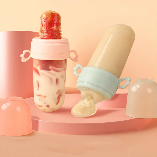 Newborn Food Feeding Eat Fruit Complementary Food Baby Bite Bag Feed Rice Cereal Spoon Silicone Pacifier Tool Baby Supplies 1
