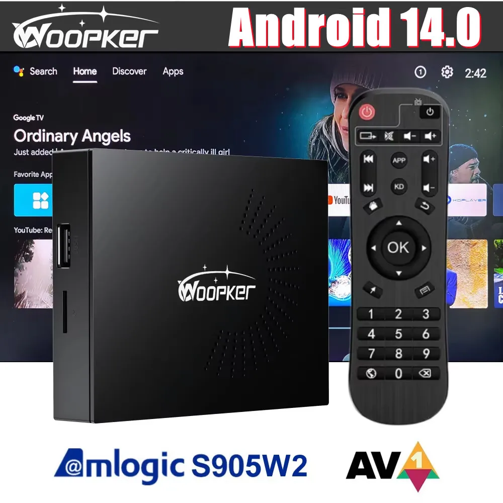 Woopker KW2 ТВ приставка Android 14 2/4 ГБ 16/32/64