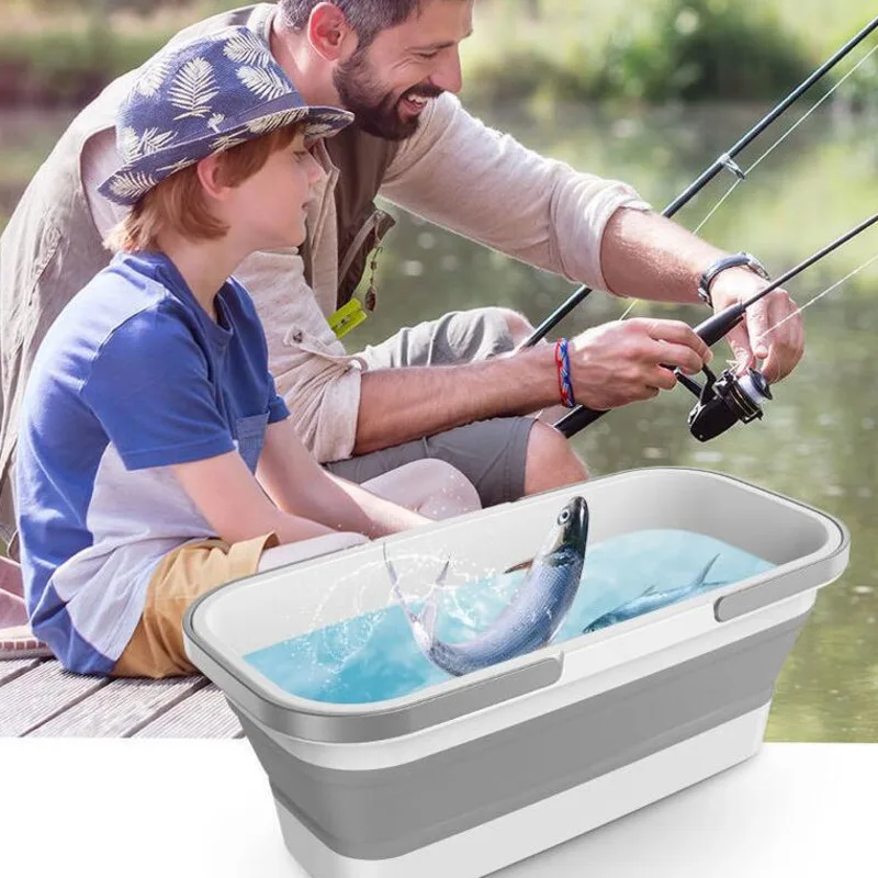 Портативное складное ведро тряпка для раковины туризма походов рыбалки акции