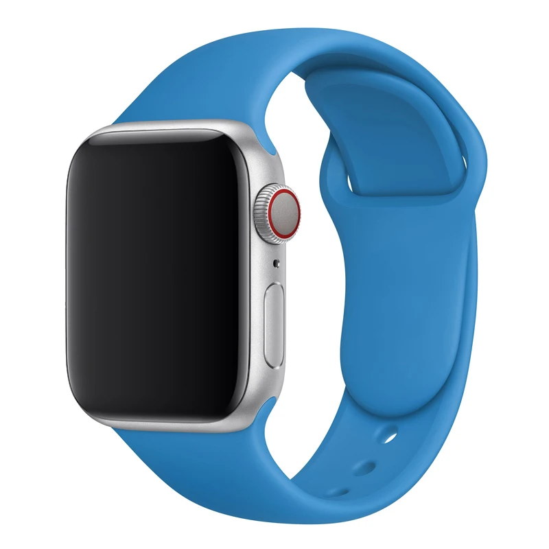 Ремешок силиконовый для Apple Watch Band 44 мм 40 45 41 42 38 браслет iWatch Series 7 3 5 SE 6 |