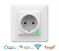 16a smart wifi remote control plug inwall eu 2in1 plug is used with smart life application and alexa google home ifttt