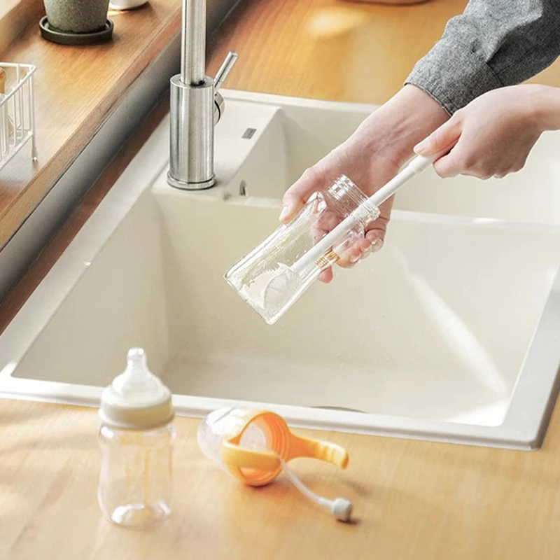 Силиконовая Женская Бутылка Для Воды С Длинной Ручкой Очистки Бутылки Молоком