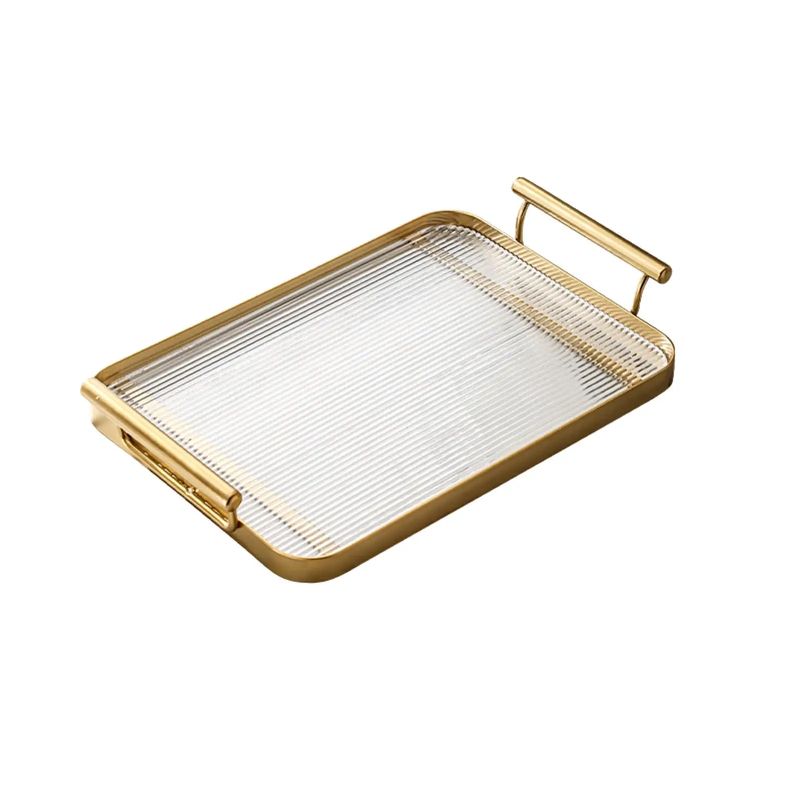 

Makeup Vanity Tray Ornate Serving Tray Countertop Organizer for Hotel Desk