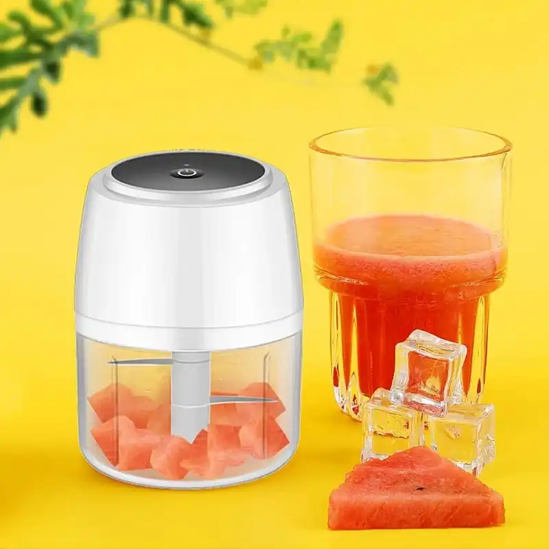 

Mini Processador Elétrico de Alimentos Portátil com 3 lâminas USB 250 ml