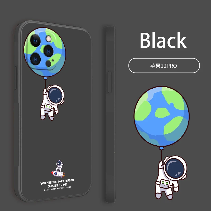

Cartoon Astronaut Cute Model Case For iPhone 13 Pro 12 Max Mini 11 Pro Max X XR XS MAX SE2020 8 7 6 6S Plus Silicone Phone Cover