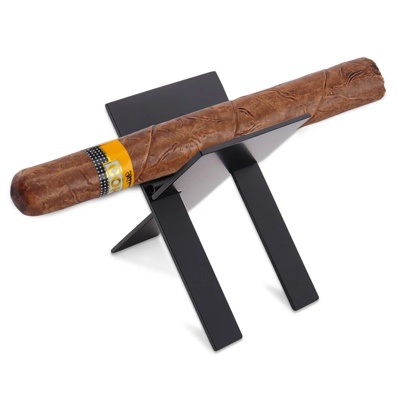 1 шт. Нержавеющая сталь Держатель для сигарет и пепельница на подставке, складывающаяся в ящик для хранения гаджетов, черная.