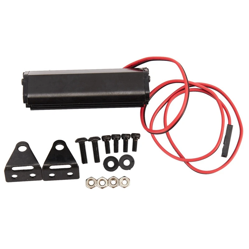 

2Pcs RC 12 LED Light Bar Metal Roof Lamp For Traxxas SCX10 KM2 CC01 RC4WD D90 90046 90047 RC Crawlers,50Mm/1.97 Inch