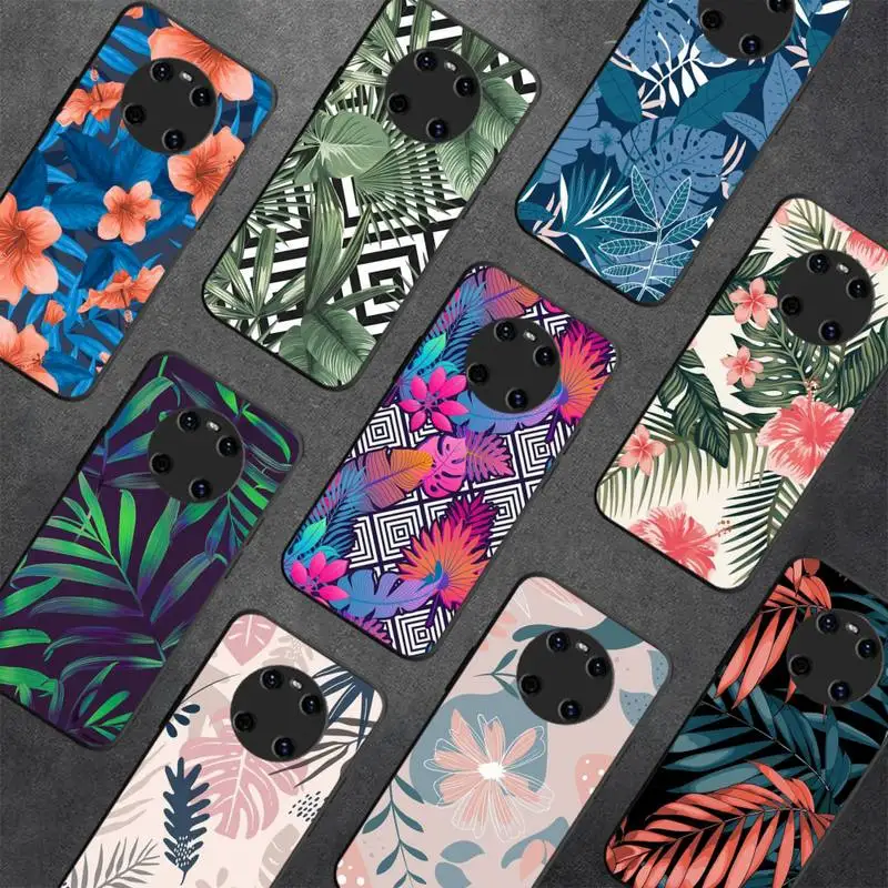 

Palm Tree Leaves Phone Case for Huawei Y 6 9 7 5 8s prime 2019 2018 enjoy 7 plus