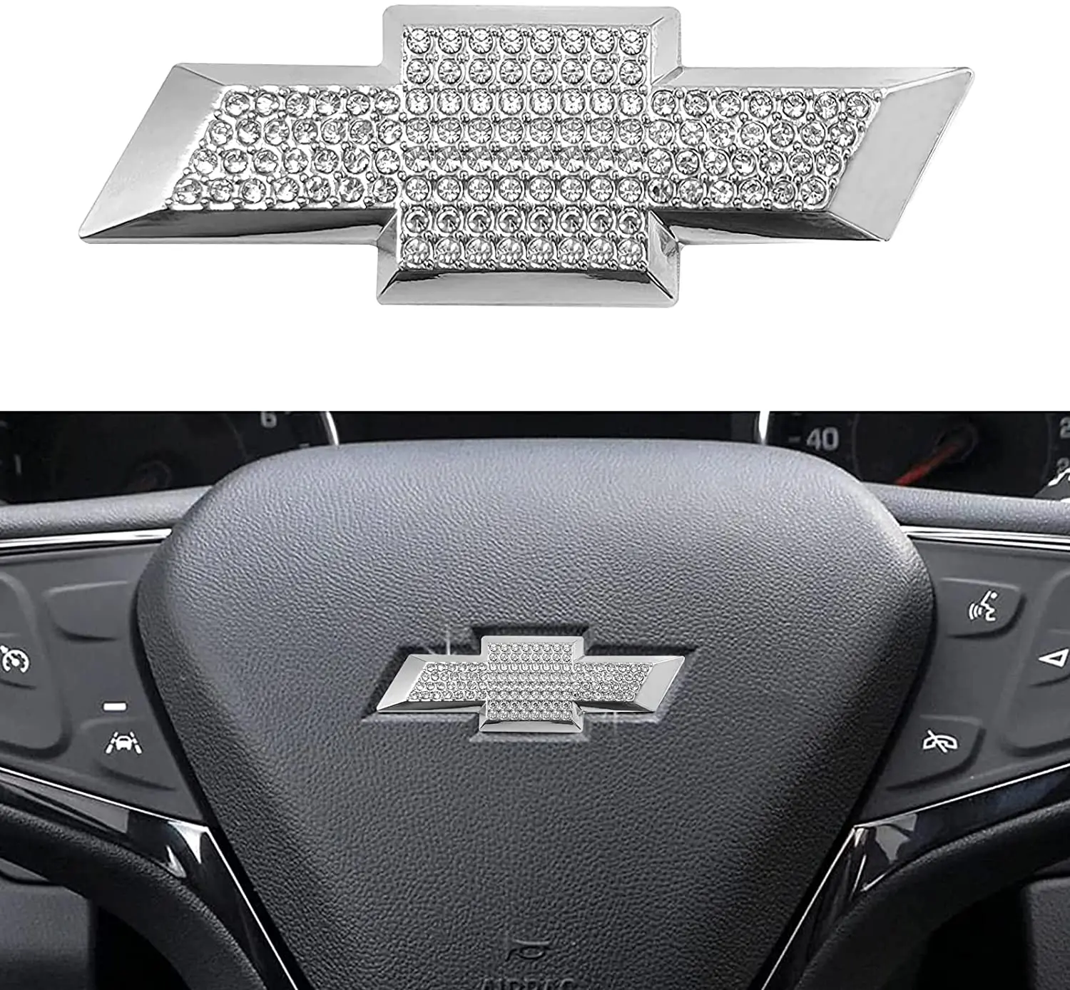 Автомобильная эмблема рулевого колеса наклейка для CHEVROLET Equinox Malibu Cruze Volt Blazer Silverado