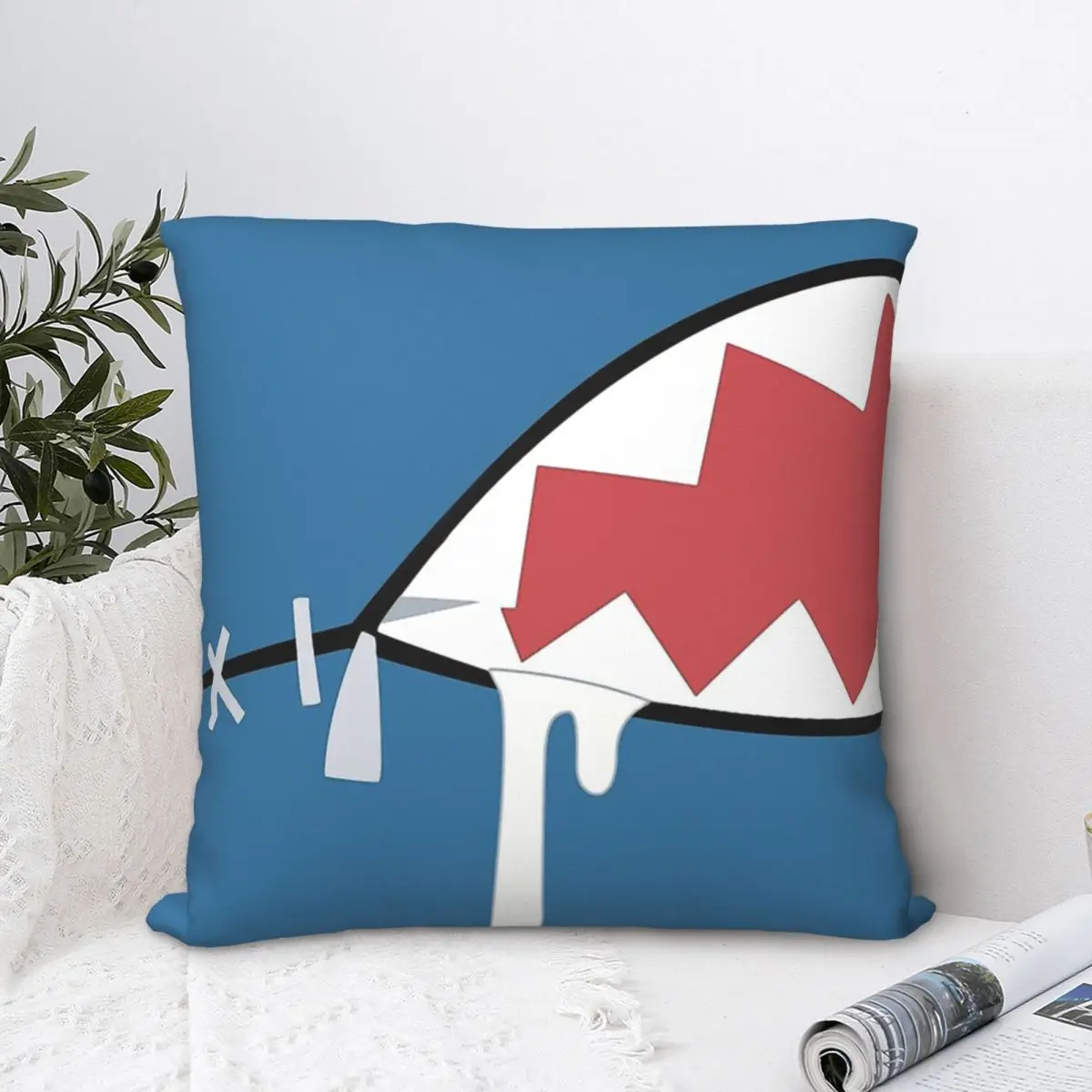 

Декоративная дышащая наволочка для гостиной с акулой Ротом, 45x45 см