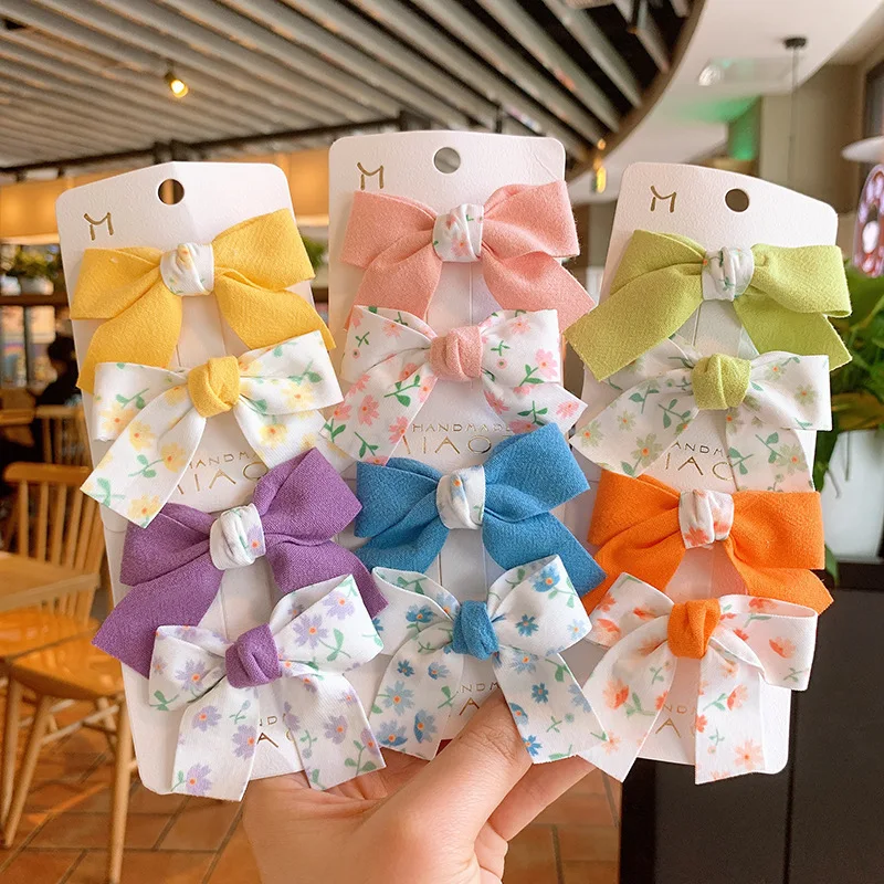 

Заколки для волос для девочек, заколки конфетных цветов с бантом, Детские аксессуары для волос, детские заколки для волос, заколки, детская о...