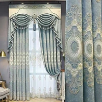 european jacquard curtain european simple embroidery luxury curtain bedroom living room thickened shading embroidery curtain