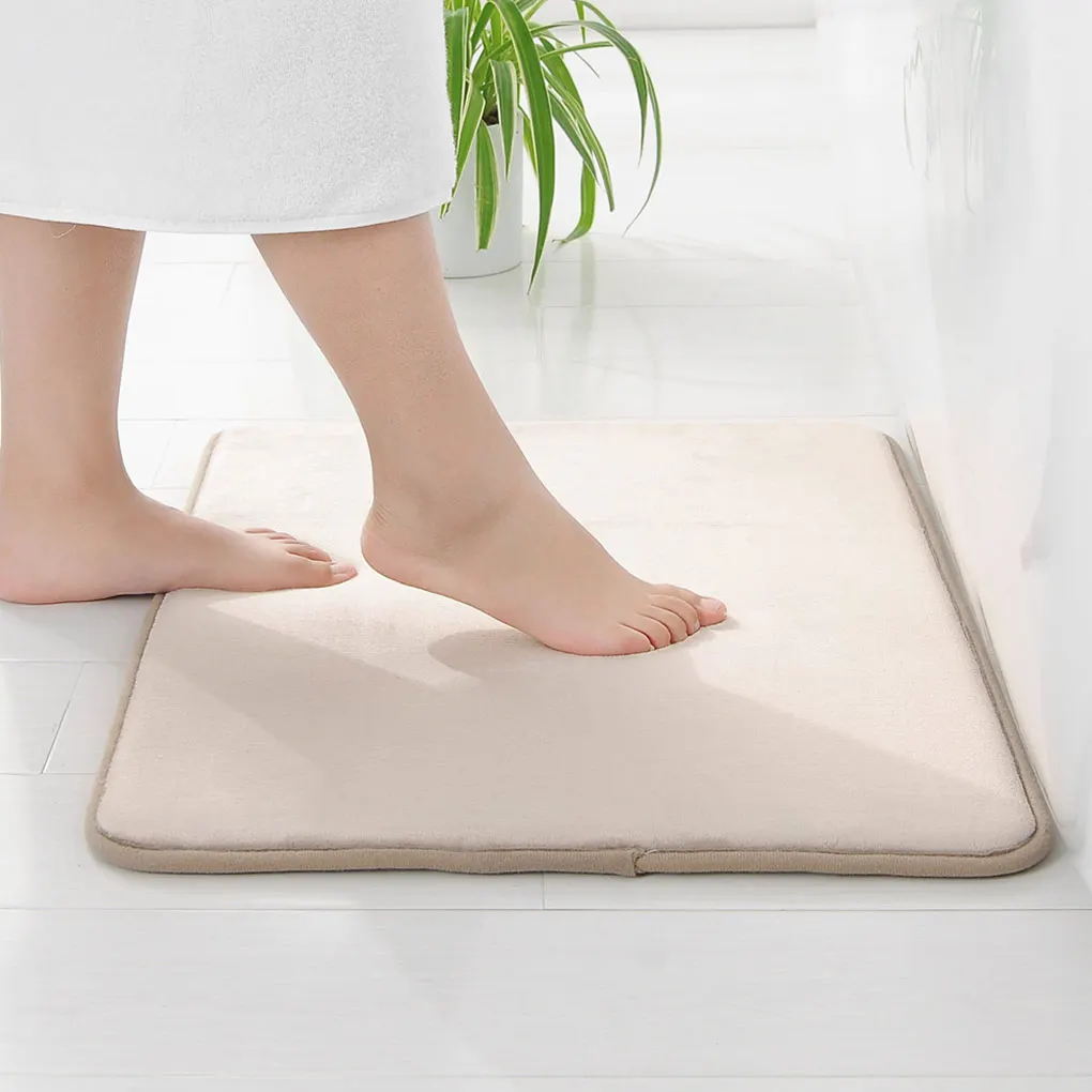 

Напольный коврик для туалета Противоскользящий водовпитывающий U-образный коврик под дверь душевой ковер, аксессуар для душевой комнаты