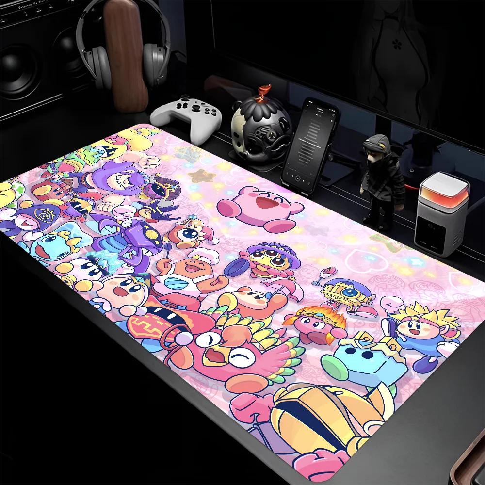 Anime Mousepad Large Gaming Mouse Pad LockEdge Thickened Computer Keyboard Table Desk Mat K-Kirby-y