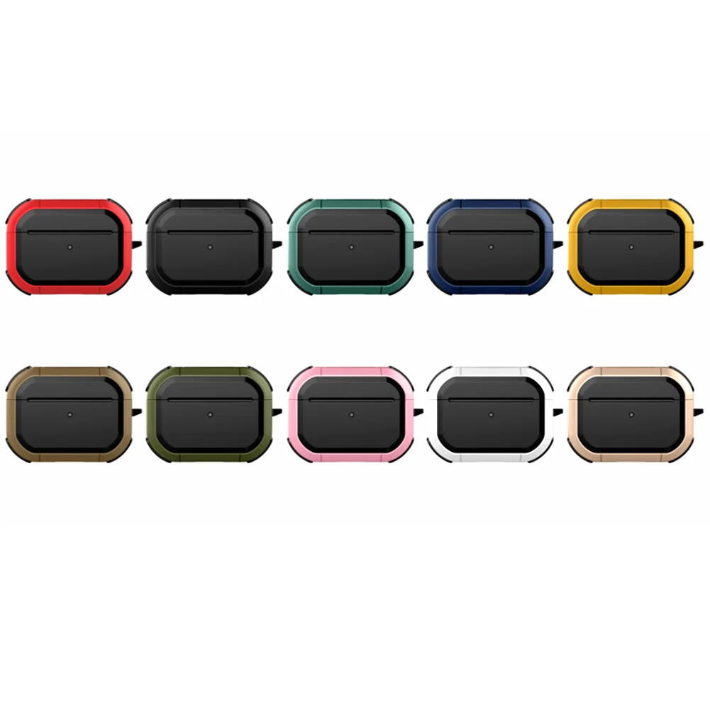 

For Airpods For Airpods Pro 1 2 Case Headset TPU+PC Case With Keychain Air Pods Shockproof Earphone Protective Cover Accessories