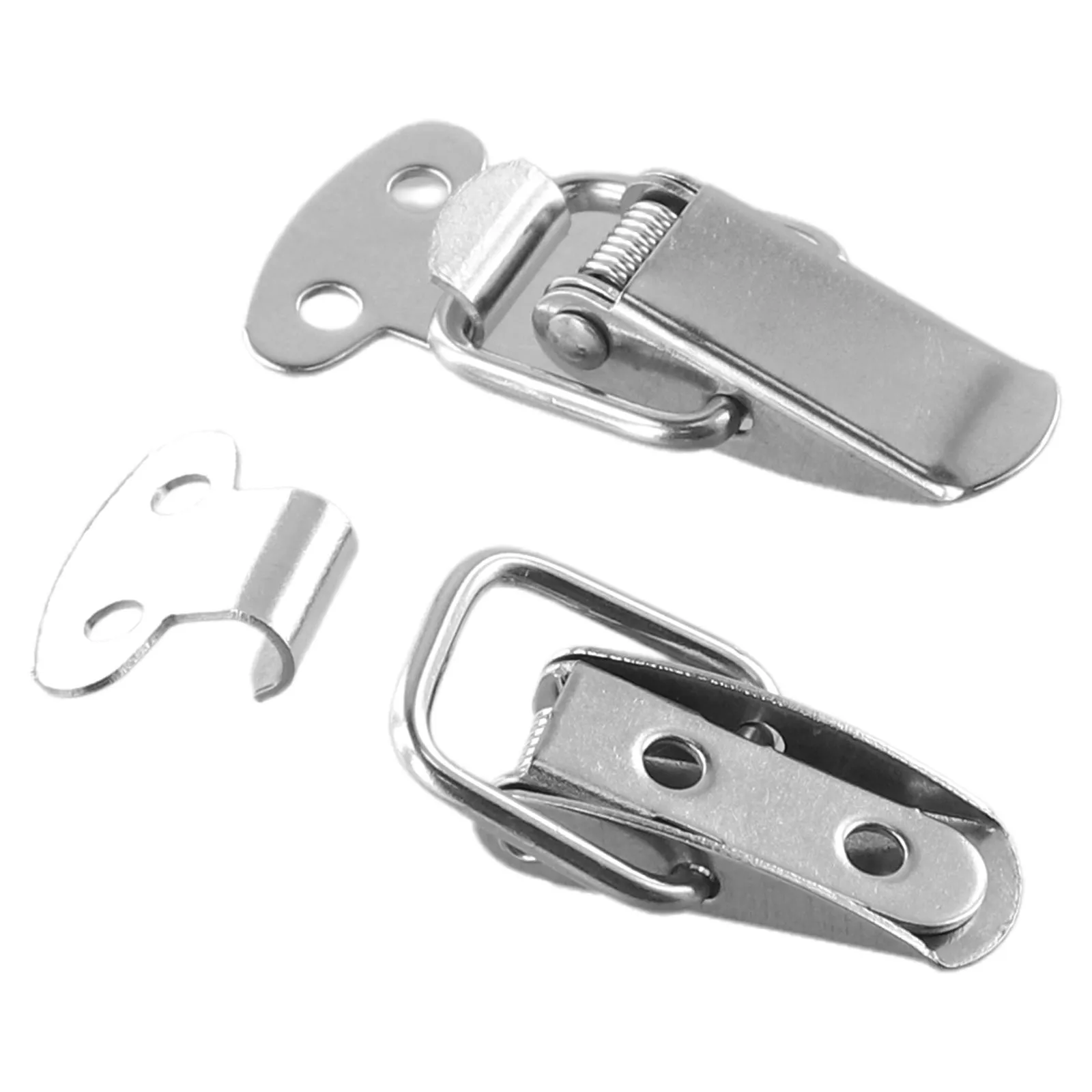 

4PCS Stainless Steel Spring Loaded Clamp Clip Case Box Latch Catch Toggle Latch Hasp Lock Hardware Window Furniture Tools