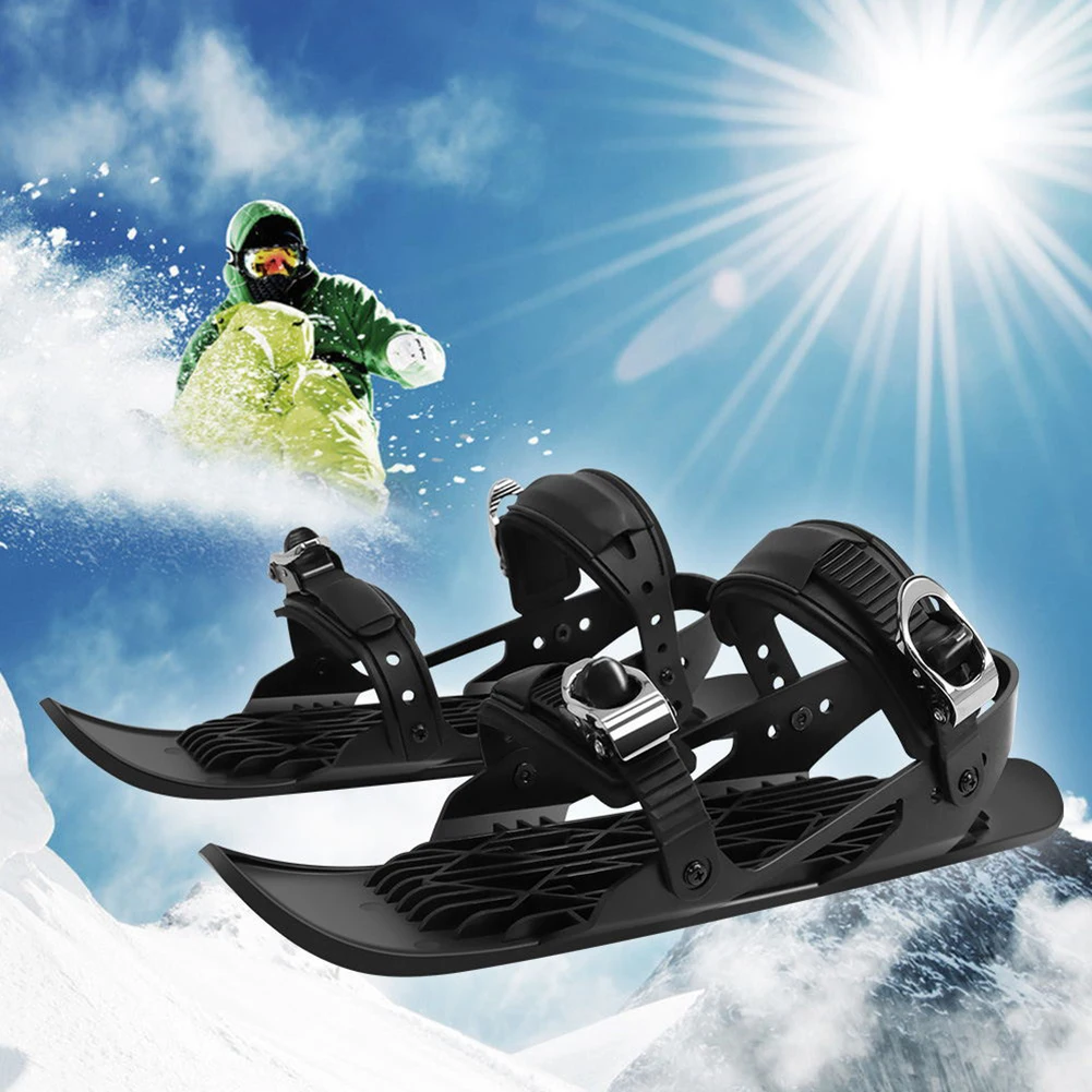 

Mini Ski Skates Skis Boots Skiboards Adjuatable Teens Snowboard Boots Skiboards Portable for Winter Outdoor Sports