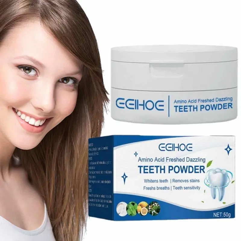 

Teeth Brightening Powder Toothbrush Tools Oral Hygiene Dental Care Tooth Powder Amino Acid Cleaning For Brightening Teeth 50g