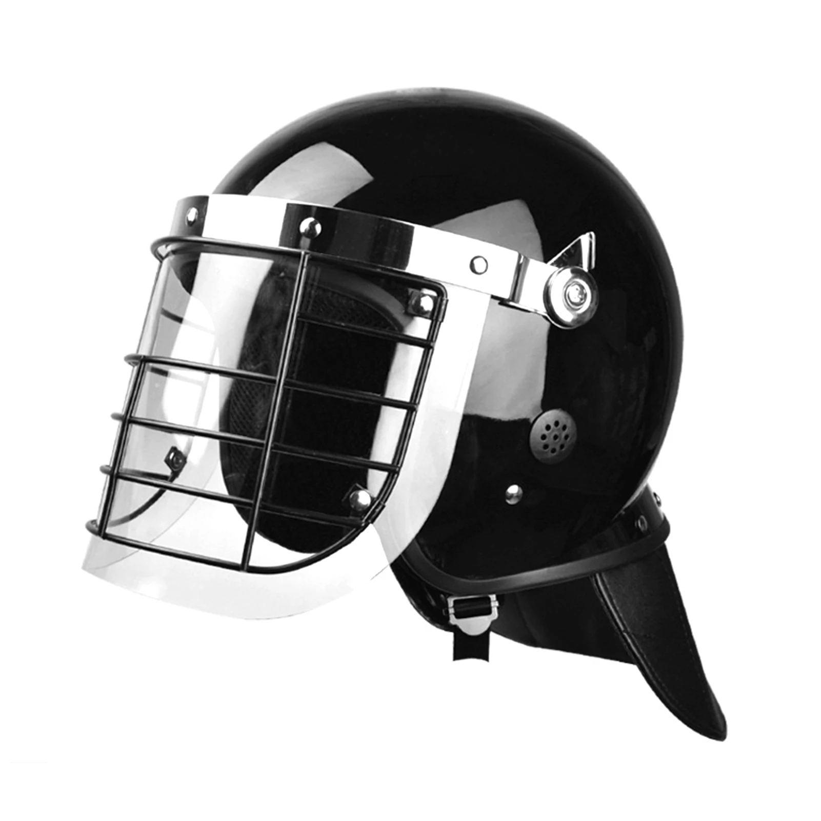 Шлем для подавления беспорядков с прозрачным лицевым щитком, металлической сеткой, защищающей от ударов и проникновений, безопасные шлемы для школы и общественной патрульной службы.