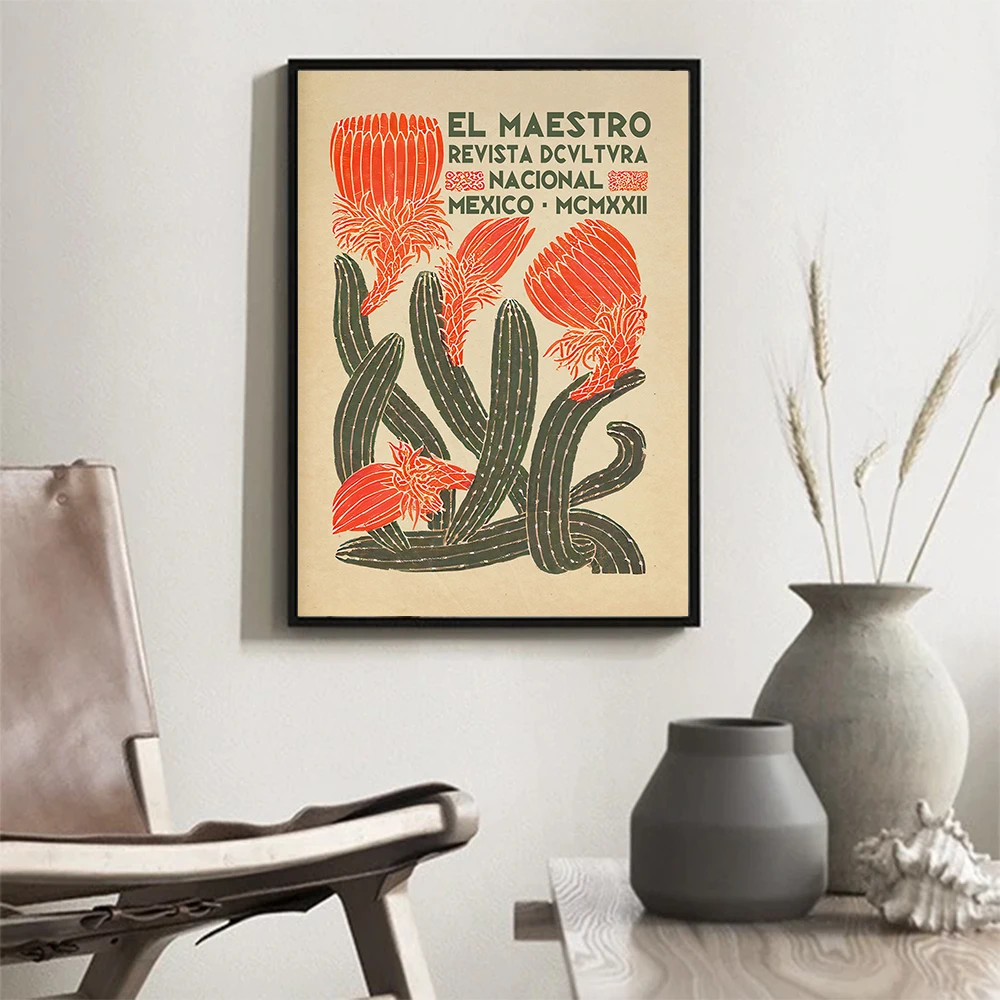 Цветная Цветочная печать в джунглях Ретро плакат абстрактная фотография