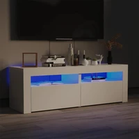 tv stand with led lights chipboard tv table tv cabinets tv units for living room high gloss white 120x35x40 cm
