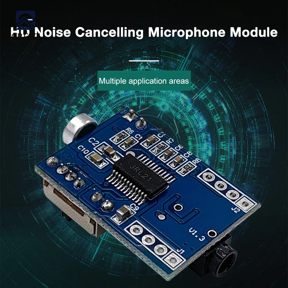 

Микрофонный модуль HD с шумоподавлением, модуль Мегафона в режиме реального времени с шумоподавлением, микросхема звукоснимателя JRL21