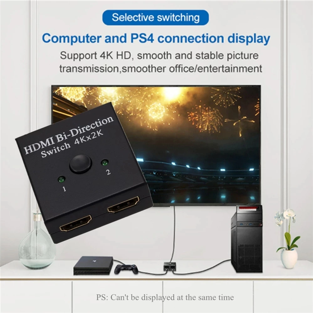 4K x 2K HDMI переключатель UHD 2 порта двунаправленное руководство 2x1 1x2 AB Переключатель