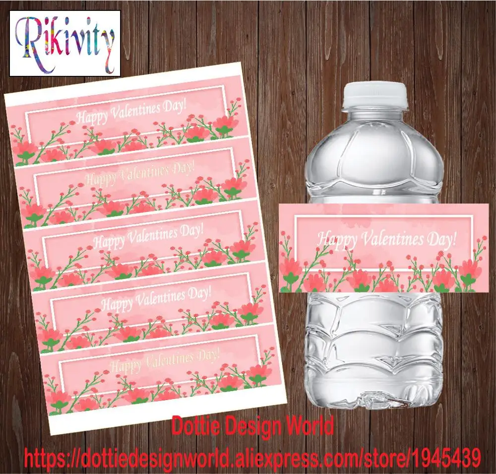 Rikivity 20 шт. на заказ свадьбу День Святого Валентина детская бутылка для воды