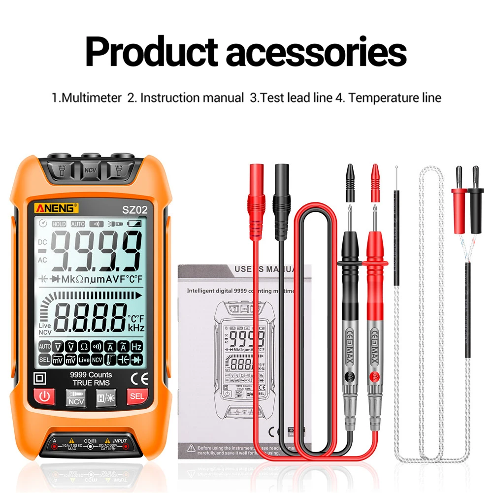 

Digital Multimeter Transistor Smart Testers Auto Electrical Capacitance Meter AC DC Voltage Resistance Transistor Testers Tool