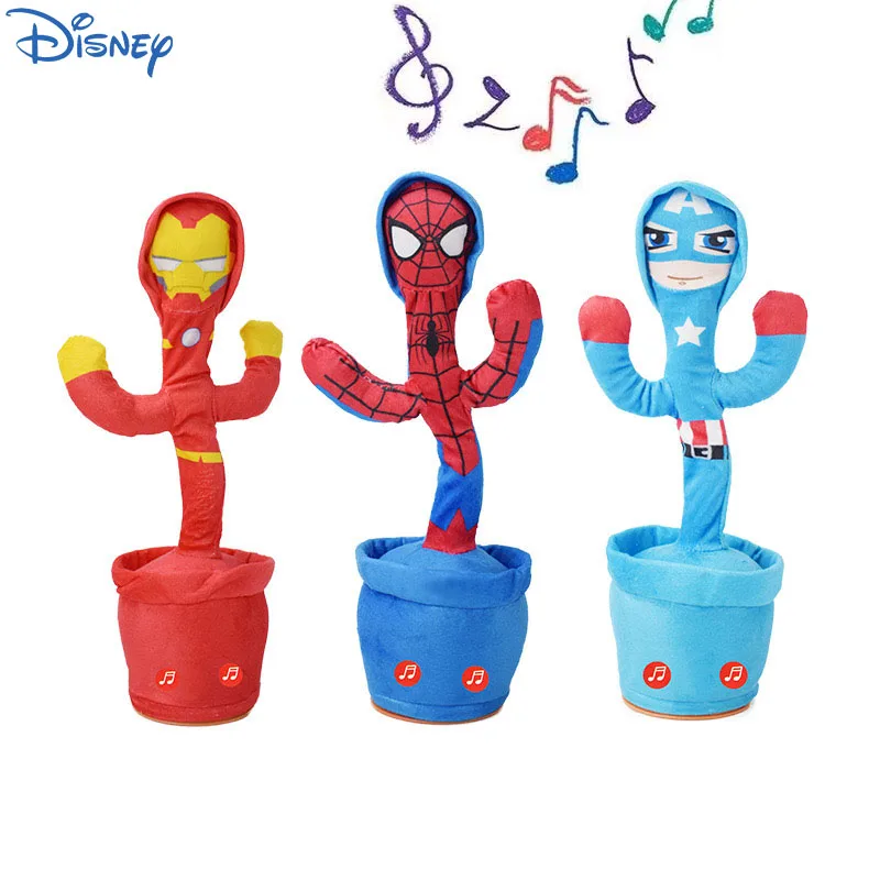 

Avengers Spider Man Iron Man Cute Talking Dancing Cactus Doll Talking Tape Repeat Kawaii Plush Stuffed Toy Christmas Gift