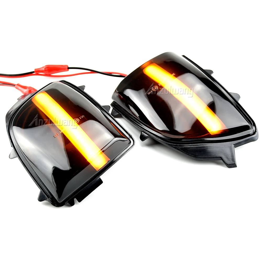 Pair Led Side Wing Rear View Door Mirrors Repeater Dynamic Turn Signal Light Indicator Blinker For VOLVO XC70 XC90 2007-2014 images - 6