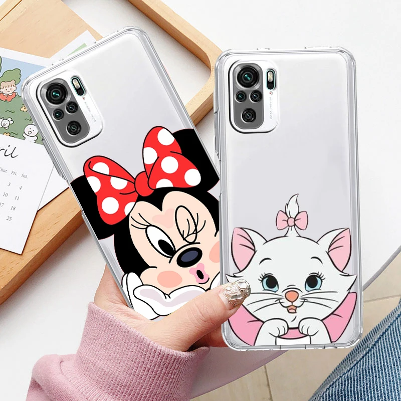 

Cute Mickey Donald Duck Transparent Cover Phone Case For Xiaomi Redmi Note 11E 11S 11 11T 10 10S 9 9T 9S 8 8T Pro Plus 5G 7