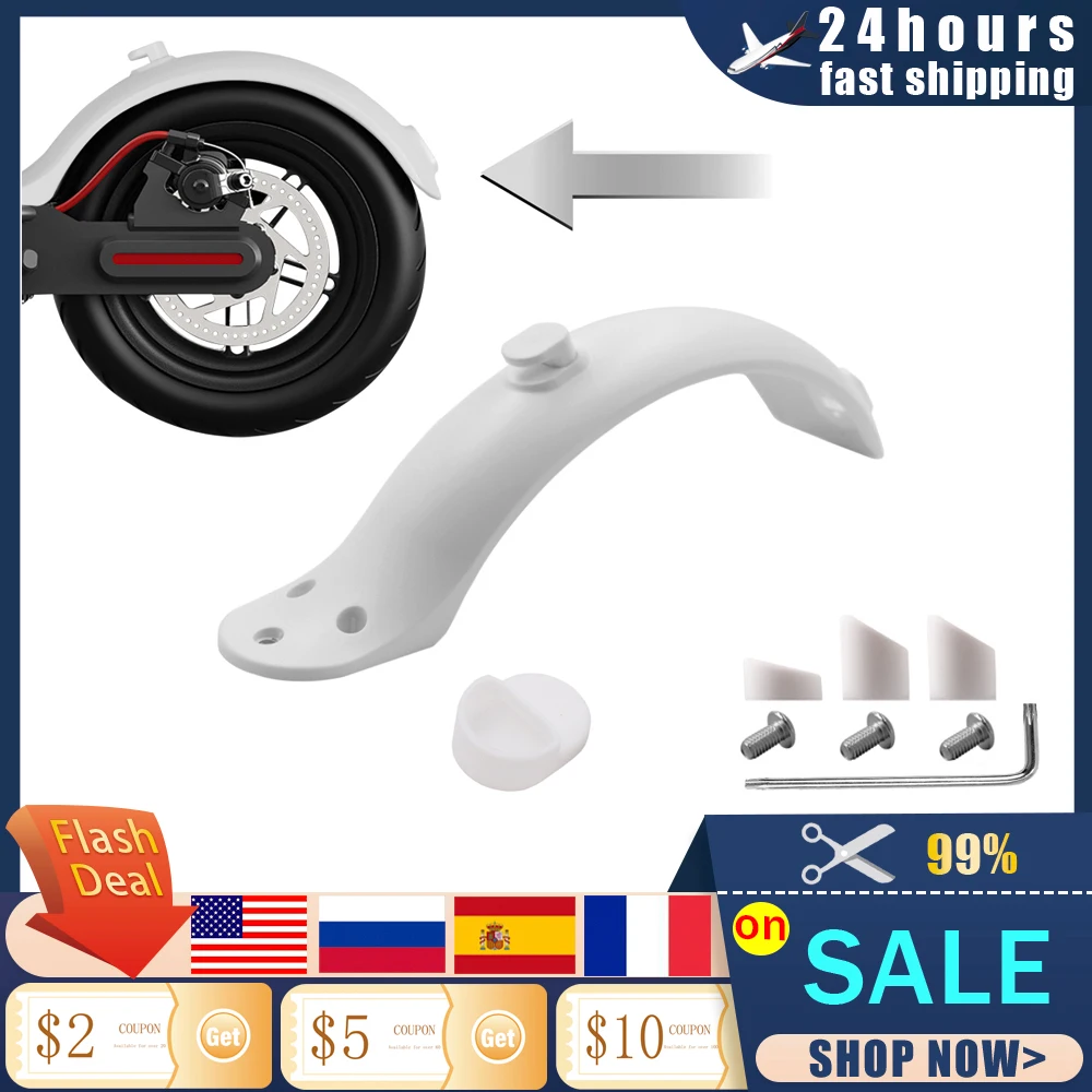 

Rear Fenders Electric Scooter Rear Fender Mudguard with ABS Plastic Parts Screws Rubber Stopper for Xiaomi M365 Pro Accessories