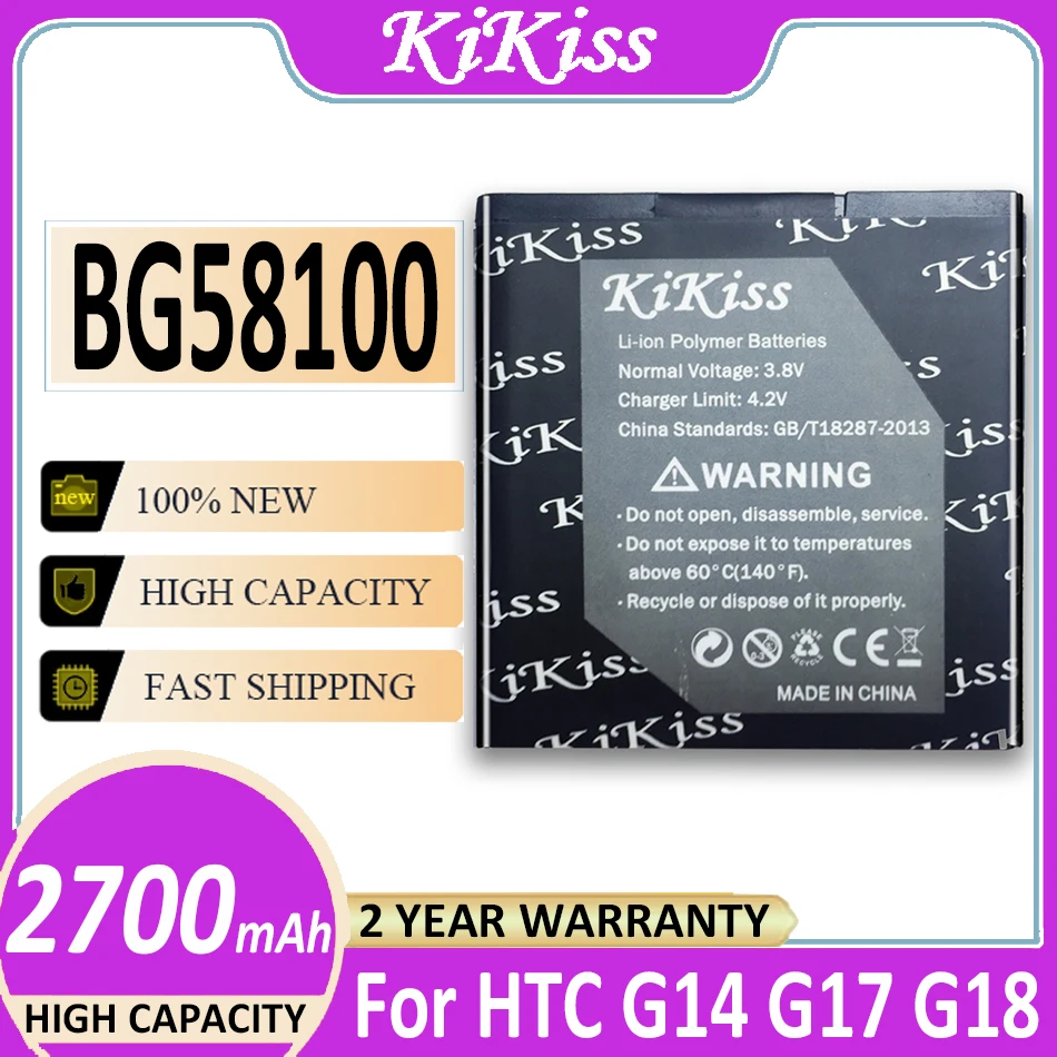 Оригинальный аккумулятор KiKiss BG58100 BL11100 для HTC T328w T328d T328t Sensation XE Z710E G14 G17 EVO 3D X515d X515m Z715E