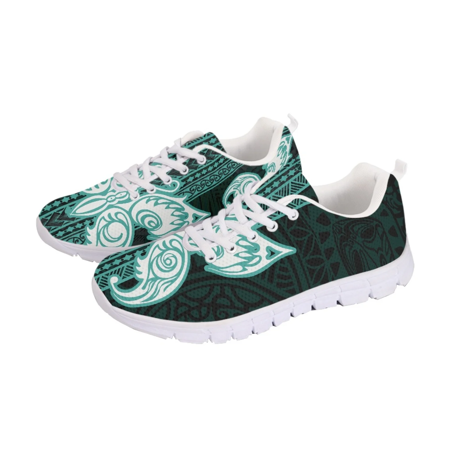 

Polynesian Tribal Hawaiian Totem Tattoo Hawaii Prints Unisex Lightweight Breathable Mesh Running Shoes Comfort Lace-Up Sneakers