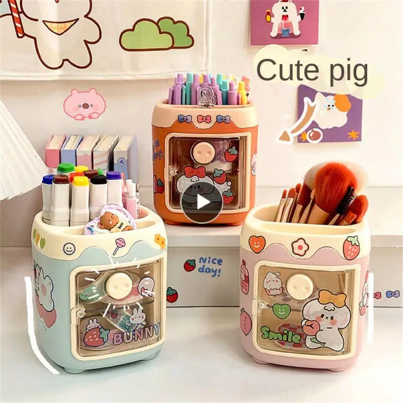 

Stationery Storage Box Pig Ins Style Stationery Storage Rack Cartoon Cute Pen Holder Desktop Storage Container Home Organize Pp