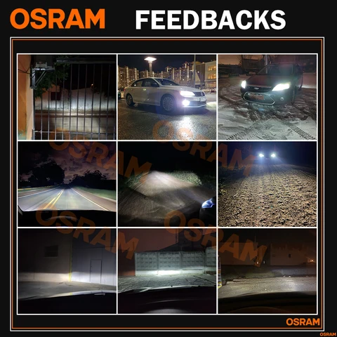 OSRAM H4 H7 H11 Светодиодные фары H8 9005/HB3 9006/HB4 9012 HIR2 Противотуманные фары 6000K 12V Автомобильные лампы с оригинальными чипами OSRAM CSP