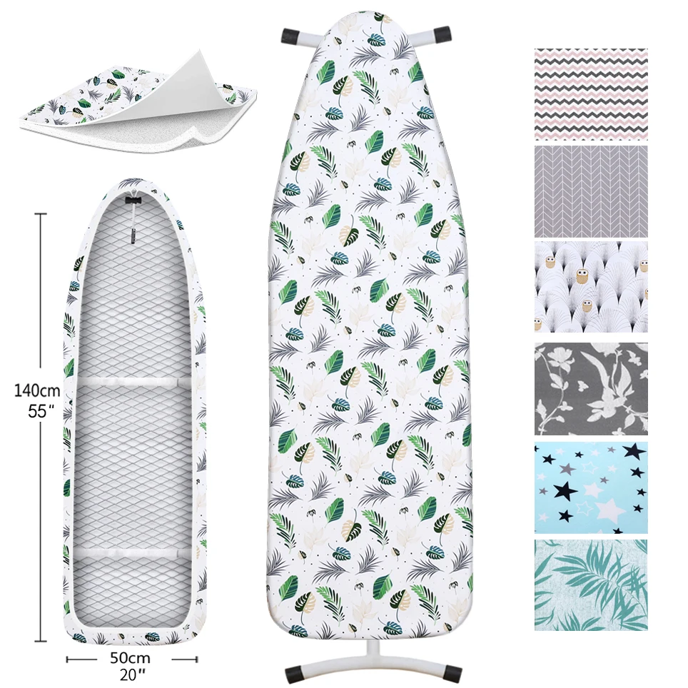

Ironing Board Cover Cotton Cloth Ironing covers Protective Non-Slip Thick Printed Ironing Board Covers Approx 140*50cm