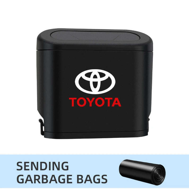 Портативный подвесной мини-автомобильный мусорный бак с крышкой для Toyota Corolla Prius