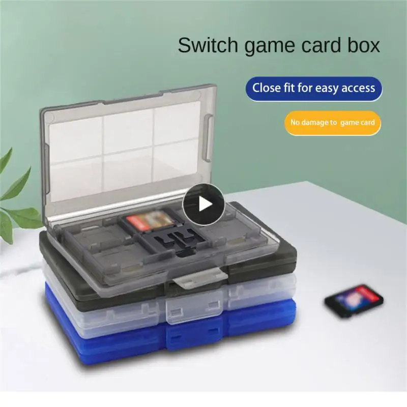 

No Damage To The Cassette Game Console Box Anti-fall At High Altitude Mini Portable Magnetic Card Box White Storage Box Blue